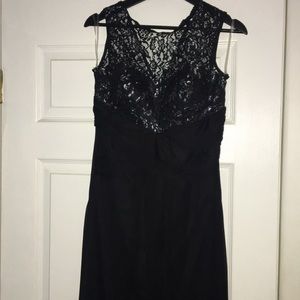 Long black and silver dress